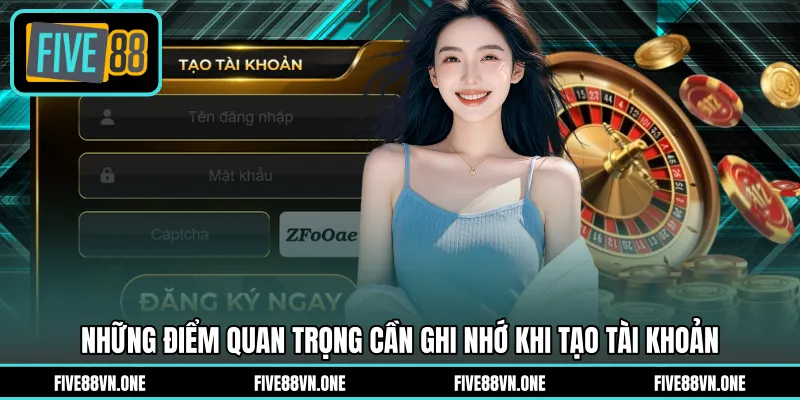 Những điểm quan trọng cần ghi nhớ khi tạo tài khoản